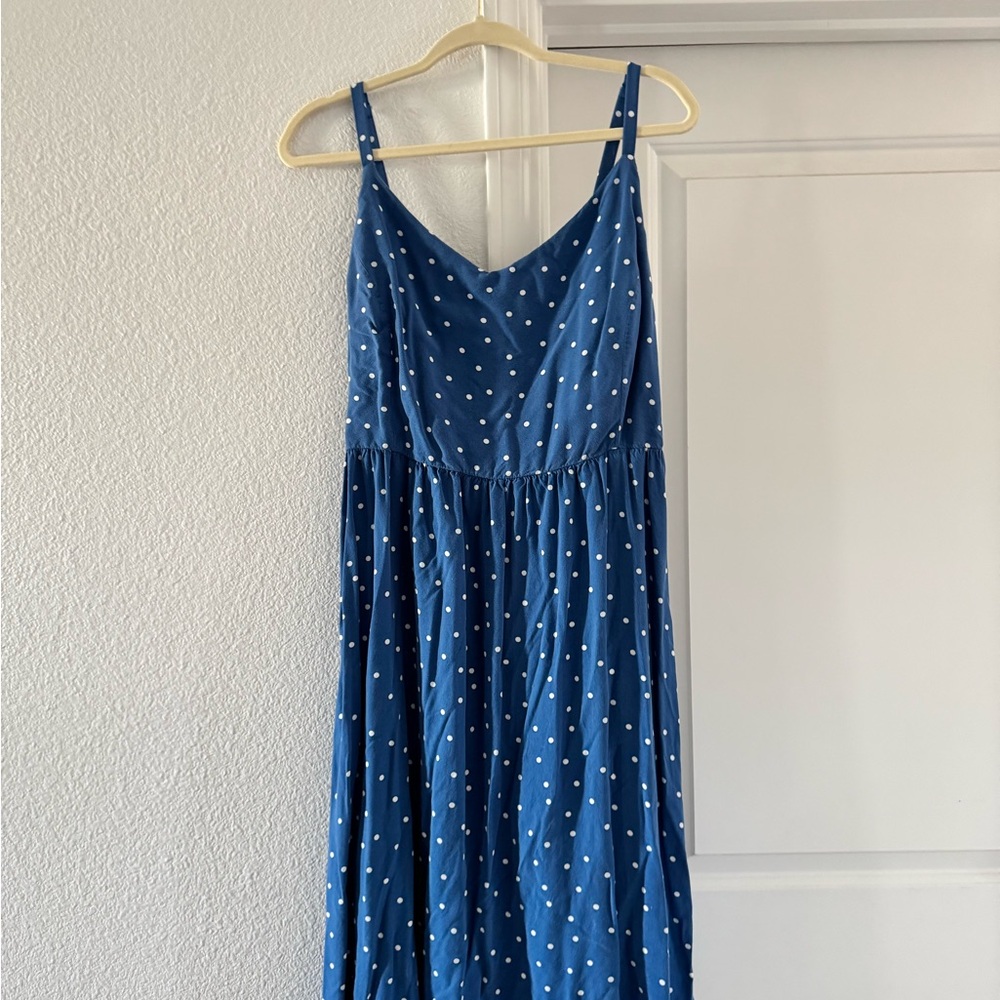 Old Navy Blue Dress with White Dots